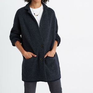 Madewell Herringbone Blazer Sweater Jacket